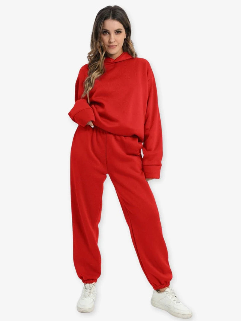 Laza Szabású Kapucnis Pulóver Szett Athleisure Stílusban - Bertha