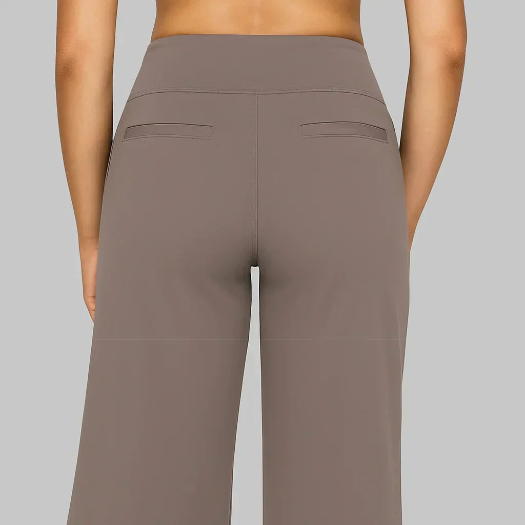 Women’S Wide Leg Yoga Trousers Summer High Waist Stretch Activewear