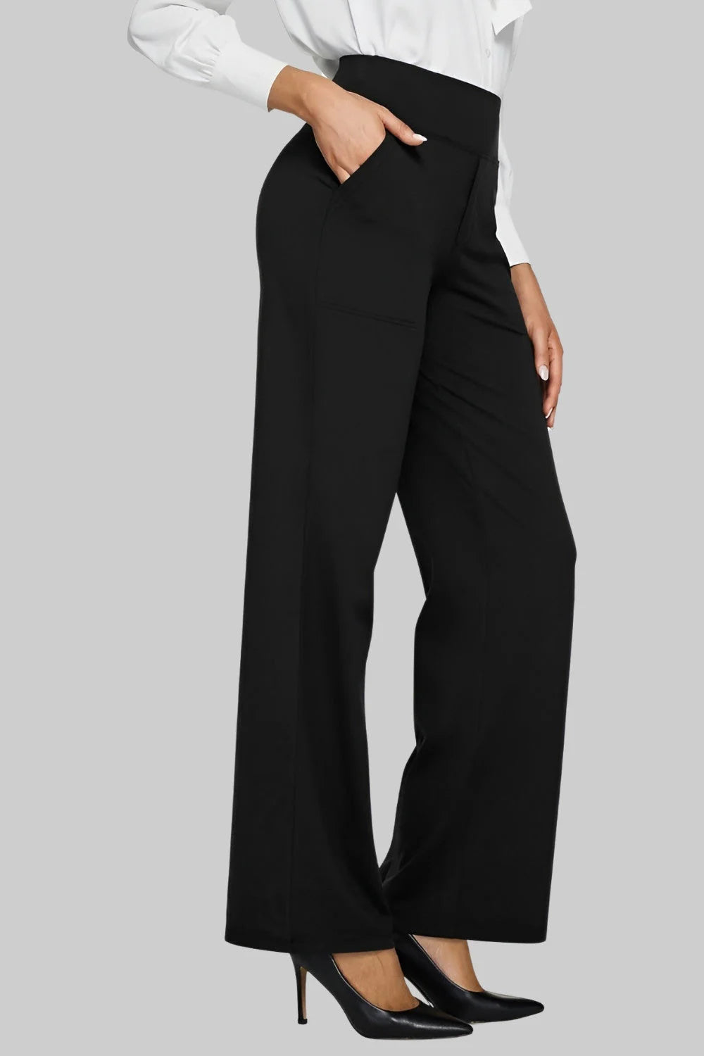 Women’S Wide Leg Yoga Trousers Summer High Waist Stretch Activewear