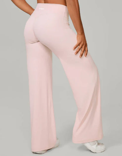 Women’S Wide Leg Yoga Trousers Summer High Waist Stretch Activewear
