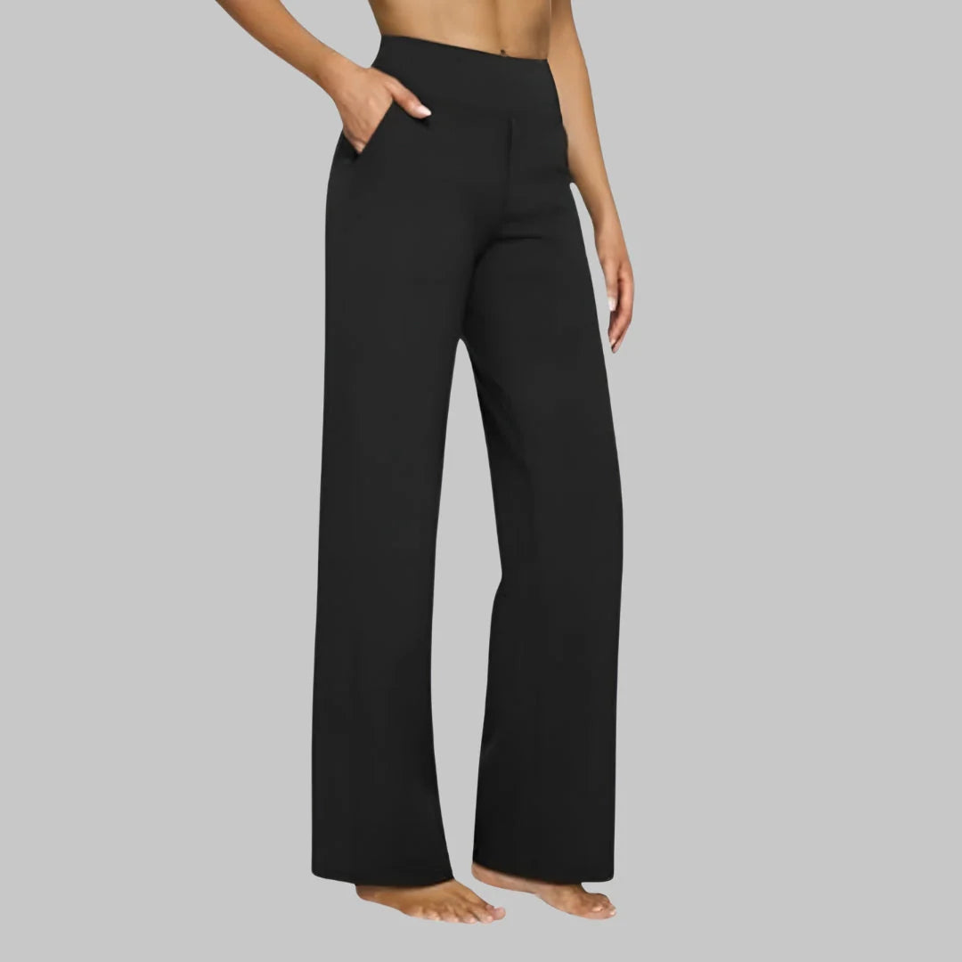 Women’S Wide Leg Yoga Trousers Summer High Waist Stretch Activewear