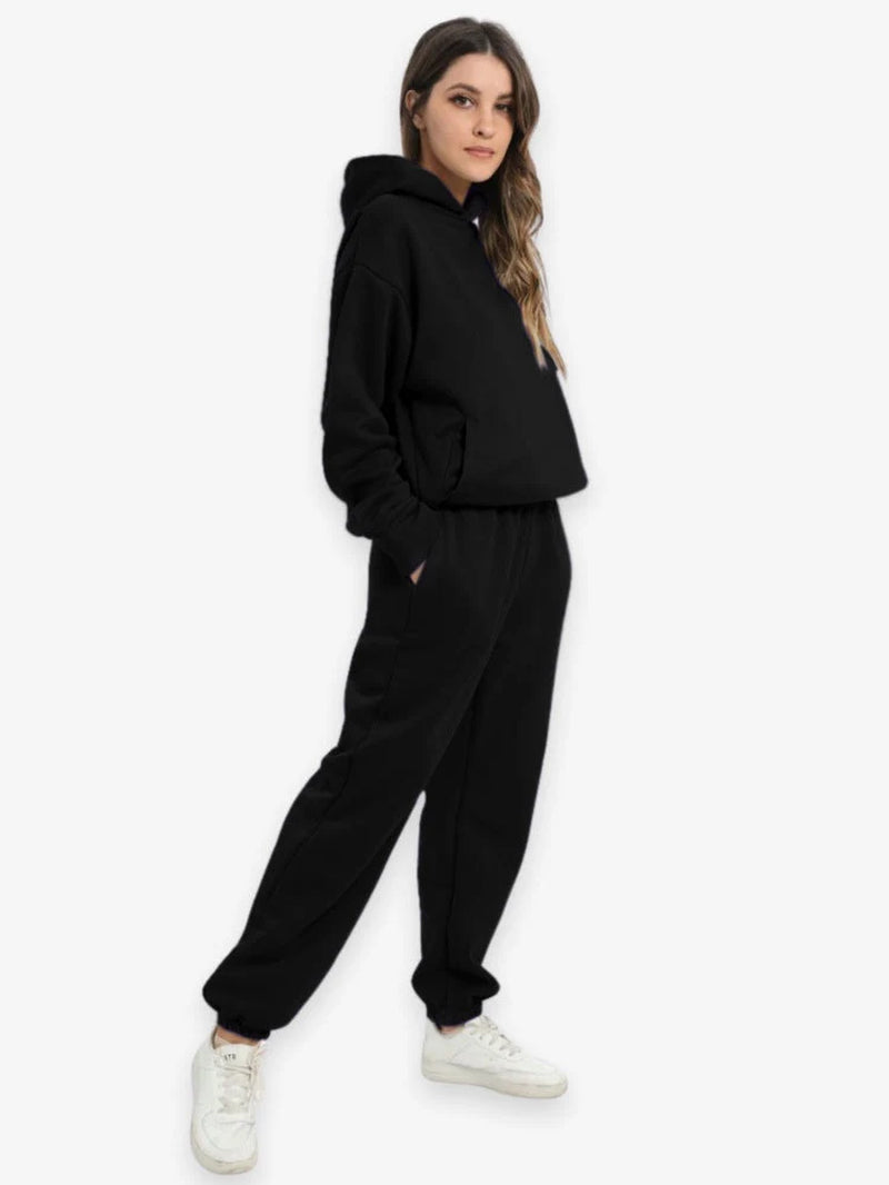 Laza Szabású Kapucnis Pulóver Szett Athleisure Stílusban - Bertha
