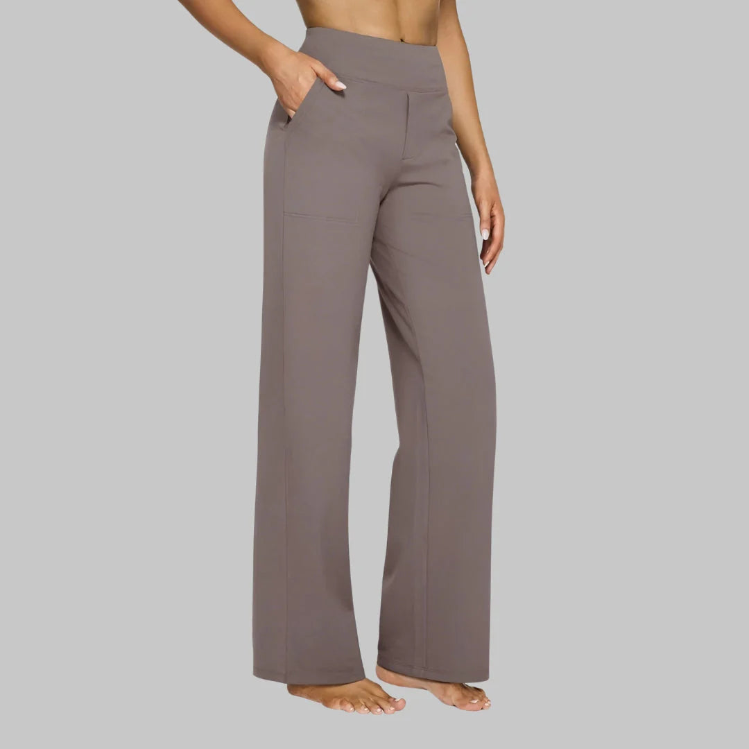Women’S Wide Leg Yoga Trousers Summer High Waist Stretch Activewear
