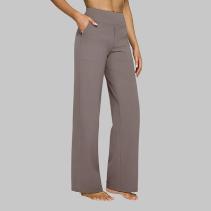 Women’S Wide Leg Yoga Trousers Summer High Waist Stretch Activewear