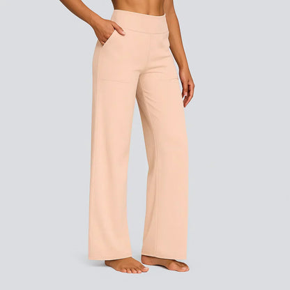 Women’S Wide Leg Yoga Trousers Summer High Waist Stretch Activewear