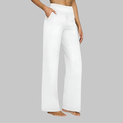 Women’S Wide Leg Yoga Trousers Summer High Waist Stretch Activewear