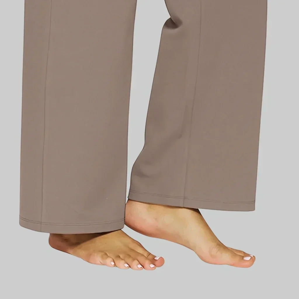 Women’S Wide Leg Yoga Trousers Summer High Waist Stretch Activewear
