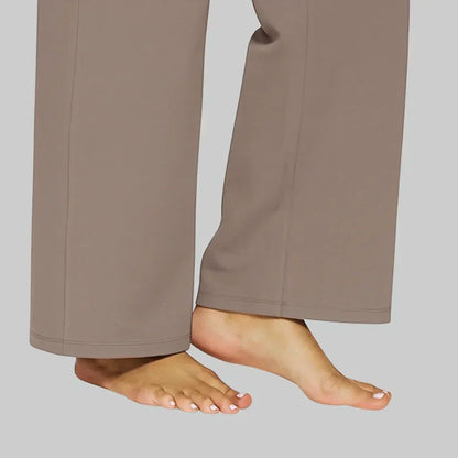 Women’S Wide Leg Yoga Trousers Summer High Waist Stretch Activewear