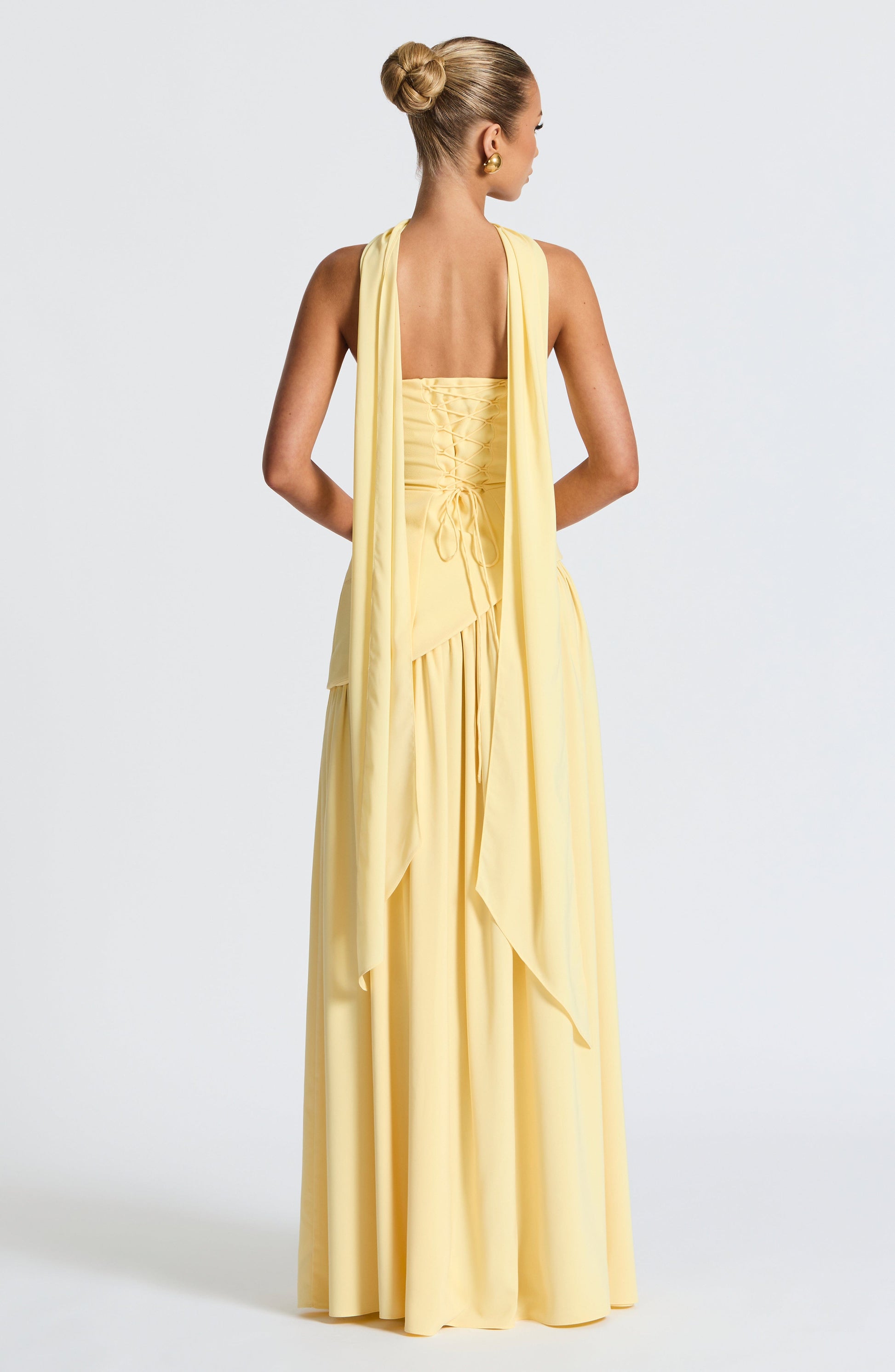 Sopheline - Strapless Maxi Jurk Met Hoge Split En Asymmetrische Taille Dames